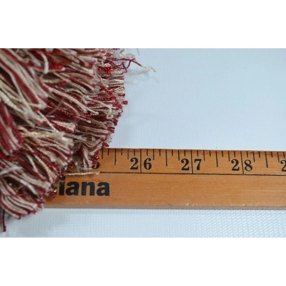 Lot of 4 Vintage Red & Ivory Drapery TieBacks Twisted Cord‎ Regency Shabby Chic